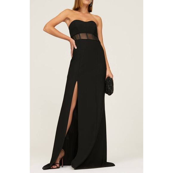 Cinq à Sept Annalie Gown Black 6 - Picture 2 of 9